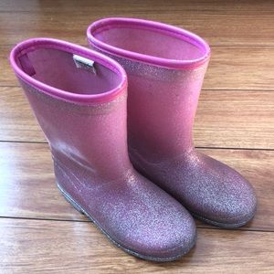 Toddler (size 11) Sparkly Rubber Rain Boots